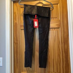 Brand New Faux Leather Spanx Leggings
